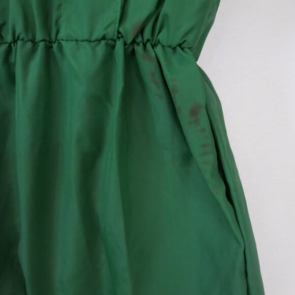 VINTAGE 1970's Steven Barry Jumpsuit Size M Elastic Waist Pockets Nylon Green - Picture 7 of 14